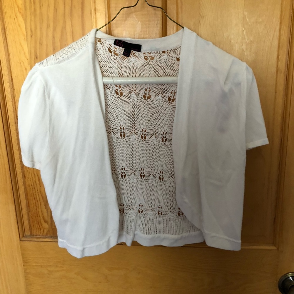White cardigan